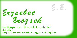 erzsebet brozsek business card